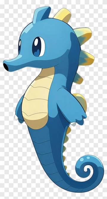 Cartoon Seahorse Character PNG