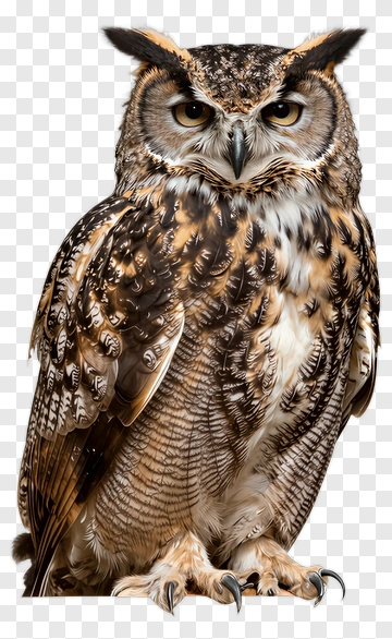Realistic Owl With Intricate Feather Details PNG