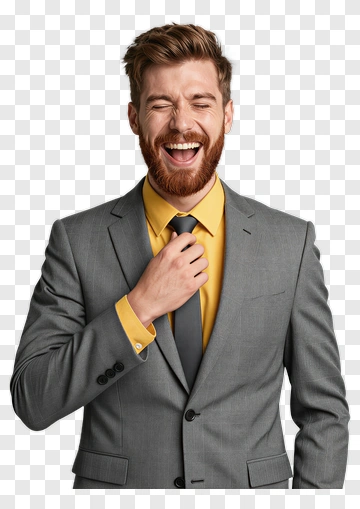 Smiling Businessman In A Gray Suit PNG