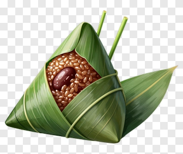 Sticky Rice Dumpling Wrapped In Bamboo Leaves PNG