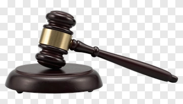 Wooden Gavel On Base PNG