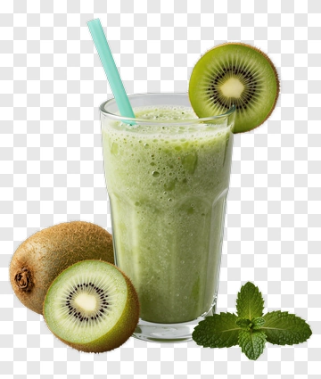 Kiwi Smoothie With Fresh Mint Leaves PNG