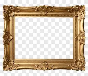 Ornate Gold Picture Frame PNG