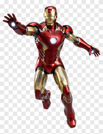 Iron Man Flying In A Dynamic Pose PNG