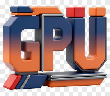 3D Gpu Icon With Gradient Color Scheme PNG
