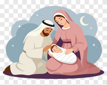Family With A Newborn Baby PNG