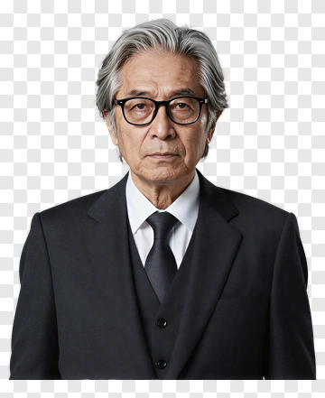 Serious Man In Suit With Glasses PNG