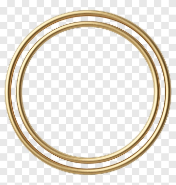 Gold Circular Frames PNG
