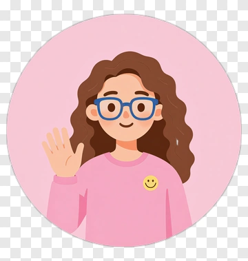 Cartoon Girl Waving Hello PNG