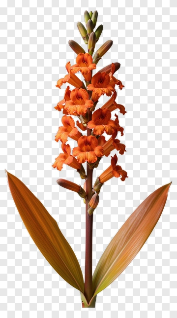 Orange Orchid Flower PNG
