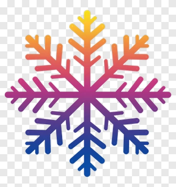 Colorful Snowflake Design PNG