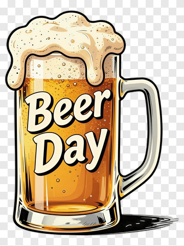 Beer Day Mug With Foam PNG