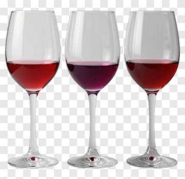 Wine Glasses With Red And Purple Wine PNG