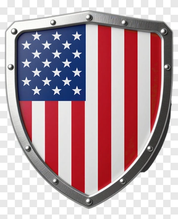 Shield With American Flag PNG
