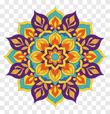 Colorful Mandala Design PNG