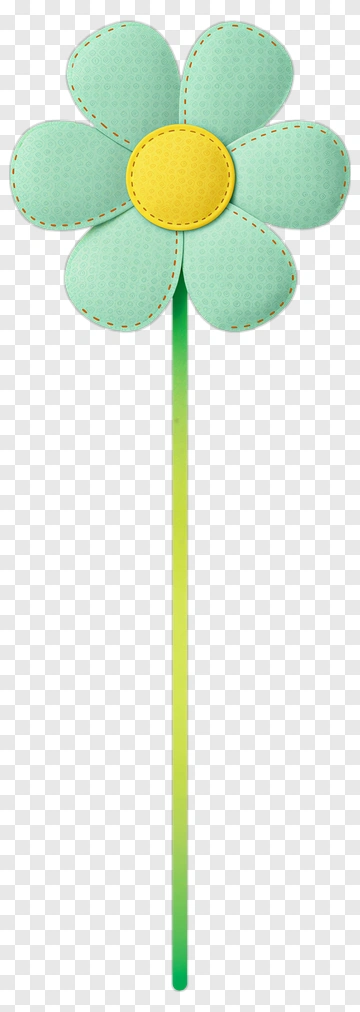 Felt Flower With Yellow Center PNG