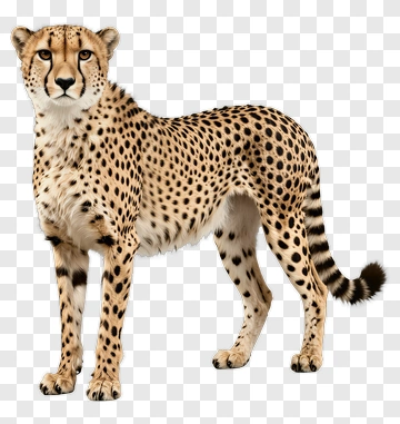 Cheetah Standing In A Natural Pose PNG