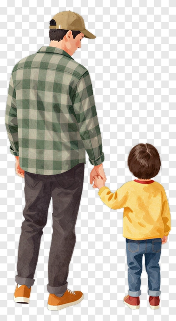 Father And Child Holding Hands PNG
