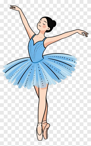 Ballet Dancer In A Blue Tutu PNG