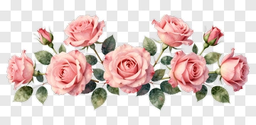 Pink Roses Arrangement PNG