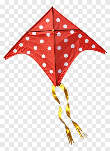 Red Polka Dot Kite PNG
