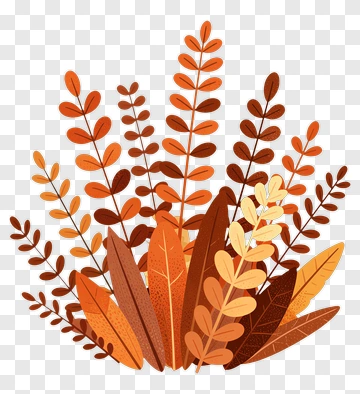 Colorful Autumn Leaves Arrangement PNG