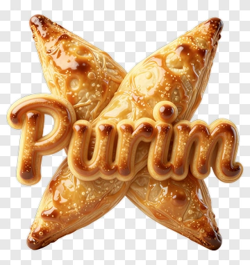 Purim Hamantaschen With Decorative Text PNG