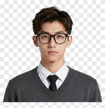 Young Man In Glasses And Sweater PNG