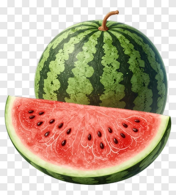 Watermelon Slice And Whole Watermelon PNG