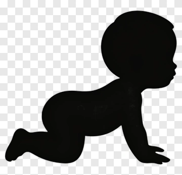 Crawling Baby Silhouette PNG