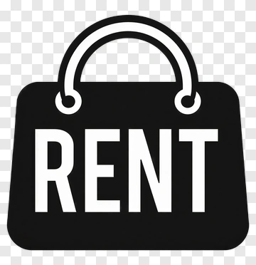 Black Rent Sign PNG