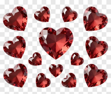 Red Heart Gemstones PNG