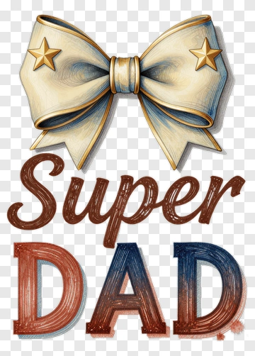 Super Dad Bow Tie Design PNG