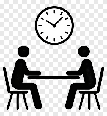 Meeting Between Two People With Clock PNG