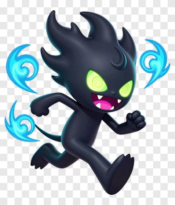 Cartoon Ghost Running With Spirals PNG