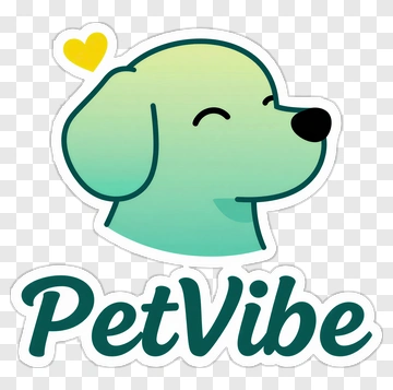 Cartoon Dog With Petvibe Logo PNG