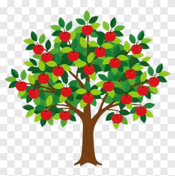 Colorful Apple Tree PNG