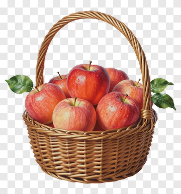 Basket Of Red Apples PNG