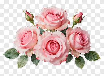 Pink Roses Bouquet PNG