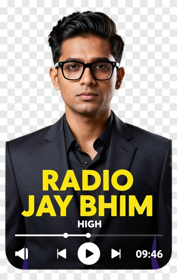 Man In Suit With Radio Jay Bhim Theme PNG