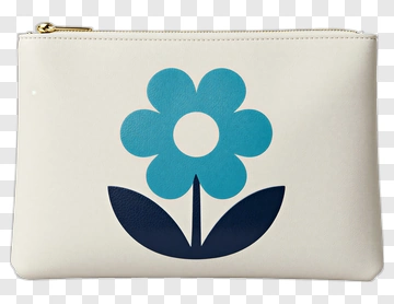 Flower Pouch With Blue Floral Design PNG