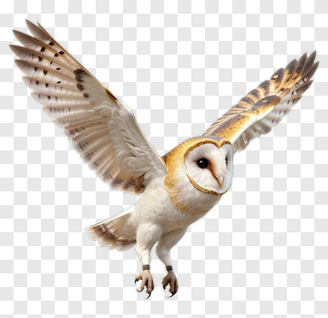 Realistic Barn Owl In Flight PNG
