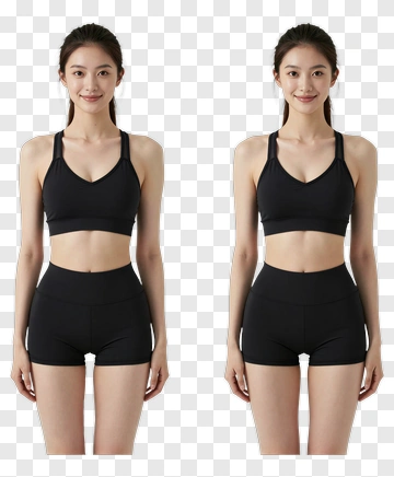 Woman In Black Sportswear PNG