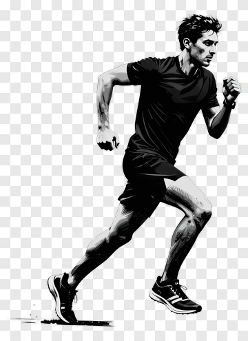 Running Man In Athletic Gear PNG