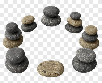 Stacked Stones In A Circular Arrangement PNG