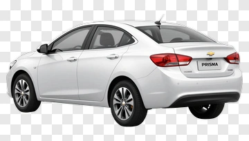 White Chevrolet Prisma Car PNG