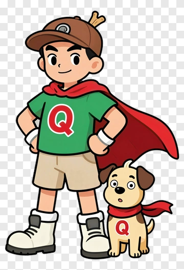 Cartoon Boy With Dog Wearing Capes PNG