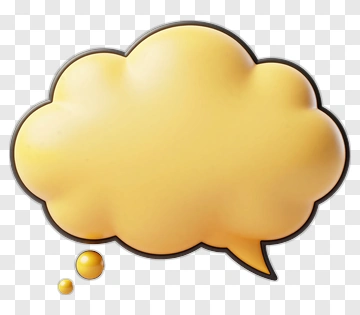 Yellow Thought Bubble PNG