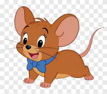 Cartoon Mouse With A Blue Bow Tie PNG