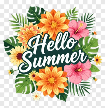 Hello Summer Floral Arrangement PNG